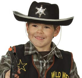 Schwarzer Cowboyhut Westernhut schwarz Cowboy Kinder