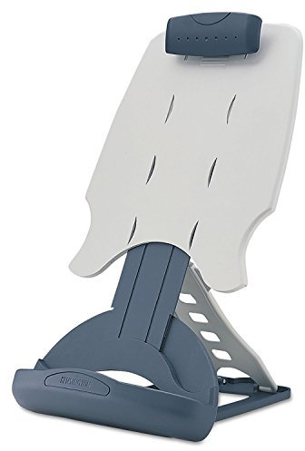 Kensington 62058 Insight verstellbarer Schreibtisch-Kopierhalter, Kunststoff, hält 50 Blatt, grau/dunkelblau