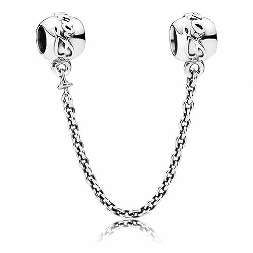 PANDORA Icons Catena di sicurezza con scritta Family Forever in argento