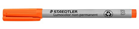 STAEDTLER Lumocolor 312 Non-Permanent – Orange, 10 Stück, B, 1,0–2,5 mm
