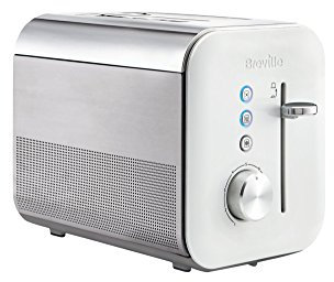 Breville Toaster für 2 Scheiben | „High Gloss“-Kollektion | mit einstellbarem Toasten/Anheben-Mechanismus | Weiß [VTT676]