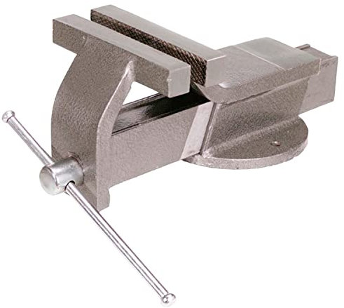 Maurer 80071 Morsa da Banco Fissa, Acciaio, mm 100, Grigio