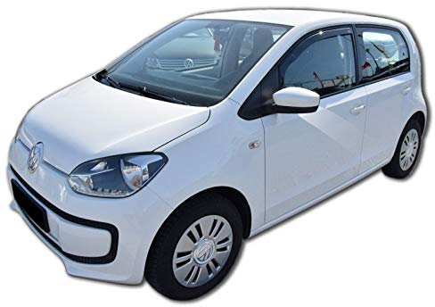 J&J AUTOMOTIVE | Windabweiser Passend Für Up! Fließheck ab 2012, Heko Regenabweiser, Getönt, Set 2-Teilig, Vorne, Aerodynamisch