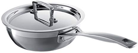 Le Creuset Cazo acero inoxidable de Chef con antiadherente, 24 cm, plateado, 96201424001000