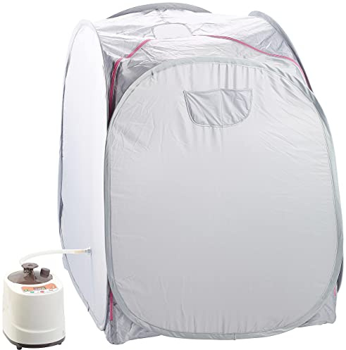 newgen medicals Dampfsauna: 2in1-Heim-Dampfbad und Sauna, portabel, 1.000-Watt-Generator & Timer (Aufblasbare Sauna, Mobiles Dampfbad, Mobile Zuhause)