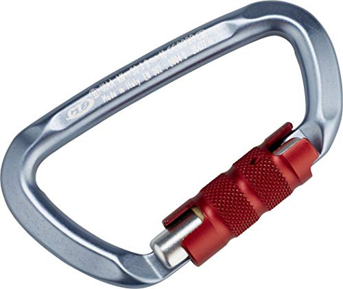 Climbing Technology D TG Karabinerhaken A D mit Zwinge 3 Bewegungen, blau