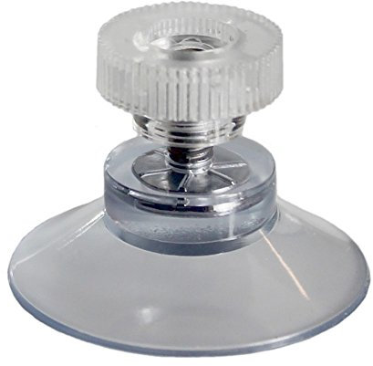 10 Stück Saugnapf Ø 30mm - Säugnäpfe Haftsauger - Gewinde 4mm - Gewindelänge 10mm V2A - transparente Rändelmutter