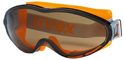uvex ultrasonic supravision excellence - tinted safety glasses - gray-orange