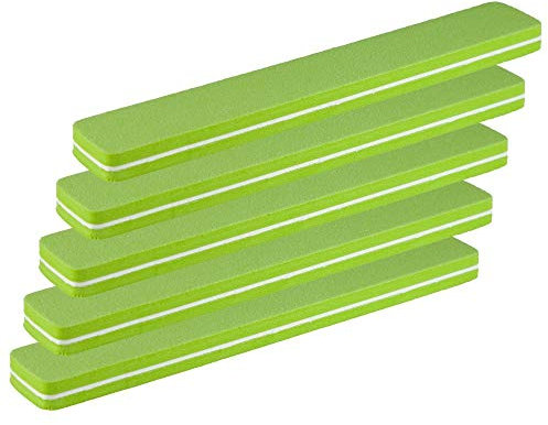 5x Rechteck Bufferfeile SUPERFLEX grün, fein, Körnung 180/180