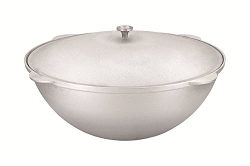 Kazan Asien Tatarskij Faitout avec couvercle Kazan WOK 15 l en fonte d'aluminium