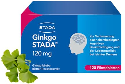 STADA Ginkgo 120 mg Filmtabletten für Gedächtnis & Konzentration, 120 Stück