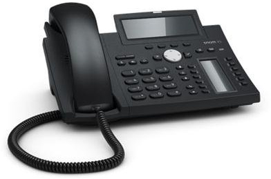 Snom D345 Tischtelefon (hochauflösendes Display, 12 SIP-Identitäten, 12 (48) konfigurierbar, selbstbeschriftend, mehrfarbige LED-Tasten), schwarz, 00004260