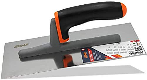 EDMA Cazzuola in Gesso, Lama Curva in Acciaio Inossidabile