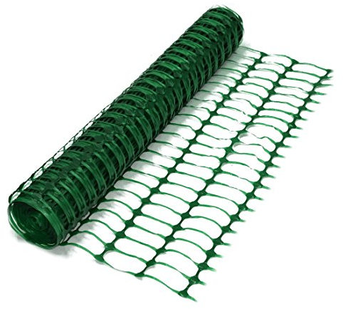 Green Plastic Mesh Barrier Safety Fence Netting 5.5kg - 1m x 50m Roll