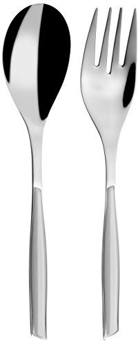 BUGATTI GLGU-021F11/12 Glamour Lot de 2 Pièces Service de Table SAN/Acier Gris 25 x 12 x 3 cm