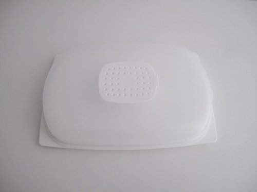 Tupperware Cheesmart Rettangolare bianco, stile minimalista, contenitore per formaggio, 30,5 x 20,5 x 5 cm H