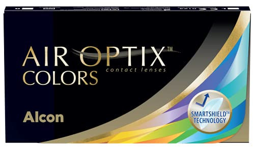 Alcon Air Optix Colors Gemstone Green farbige Monatslinsen weich | 2 Stück | BC 8.6 mm | DIA 14.2 mm | -02.50 Dioptrien