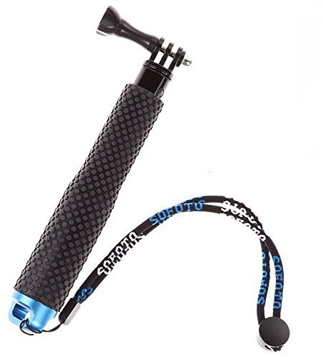 MyArmor Rubberized Aluminum Hand Grip Waterproof Selfie Stick Extendable (7-19 inch) Telescopic Handheld Pole Monopod for GoPro HD Hero 5/4/3+/3/2/1