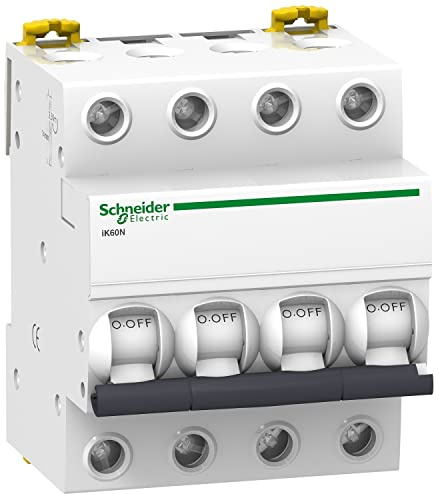 Schneider Electric A9K17425 Interruptor Automático Magneto Térmico, Ik60N, 4P, 25 A, Curva C