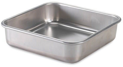Nordic Ware Naturals 9 Square Cake Pan, Baking Tin with Superior Heat Conductivity to Brown Food Evenly, Premium Bakeware Made in the USA, Silver