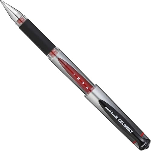 Uni-Ball UM153S Impact Gel-Tintenroller 1,0 mm Spitze 0,6 mm Strichbreite 12 Stück rot