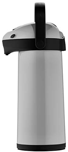 Helios Pump-Isolierkanne Airpot, 1,9 Liter, Kunststoff, grau/schwarz, Einhandbedienung