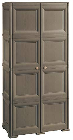 Tontarelli 8085555909 - Armadio multifunzione a 4 scomparti su 1 lato, WENGÉ