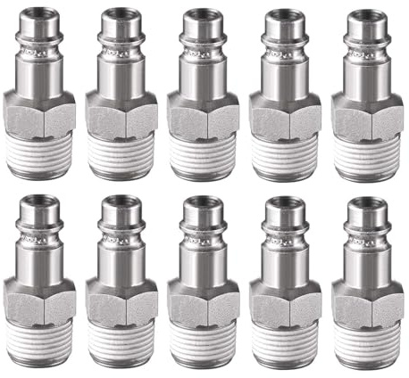 Prevost ERP 076251 (10 Pack) 1/4” Thread Male NPT 3/8” Body Size High Flow Safety Air Plug