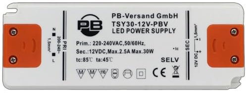 30 Watt LED Leuchmittel Trafo 12V DC Ultra-Slim (flaches Design) 1-30 Watt Netzteil Treiber Transformator - PB-Versand®
