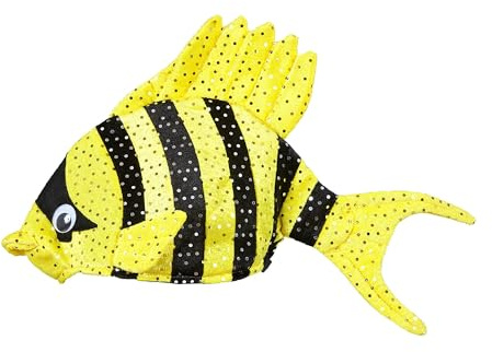 WIDMANN MILANO PARTY FASHION - Tropischer Fischhut aus Plüsch mit Pailletten, Tierkostüm, Karneval