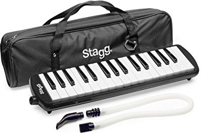 Stagg Melodica 32 Tasten, schwarz, inkl. Anblasschlauch