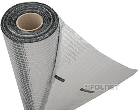 Vapour Barrier and Waterproof Thermal Insulation Aluminium Foil Membrane - Suitable for use in Walls, Floors and Roofs - 1.5m x 50m (75 SQ/M) - 110 G/SM - Free Next Day UK Delivery - Large Discounts Available on Multi Pack (2)
