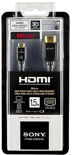 Sony DLCHEU15 - Cable HDMI/Micro HDMI (1.5 m), Negro