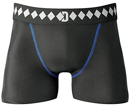 Diamond MMA Compression Shorts with Built-in Jock Strap Supporter with Athletic Cup Pocket for Sports, Small Black