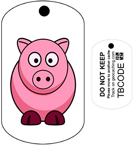 AllCachedUp Pru the Pig (Travel Bug) For Geocaching - Trackable Tag - Unactivated