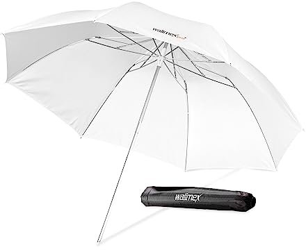 Walimex pro Mini-Durchlichtschirm 91 cm (faltbar, Transportgröße ca.40 cm, inkl. Transporttasche)