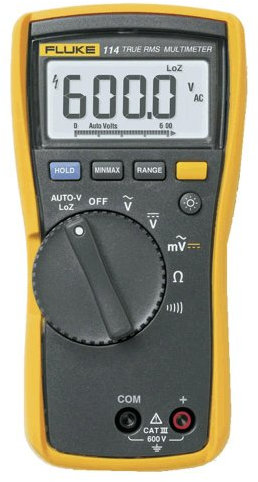 Fluke 114 Electrical TRMS Multimeter with a NIST-Traceable Calibration Certificate with Data