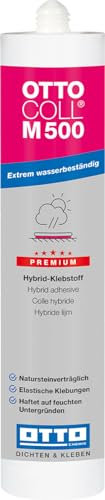 OTTOCOLL M 500 Hybrid-Klebstoff 310ml C04 schwarz – Extrem wasserbeständig – Innen & Außen – Sehr gute Haftung auf vielen Materialien – Elastisch & überstreichbar