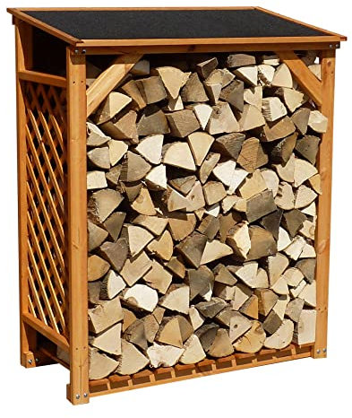 Promadino Kaminholzregal Speyer imprägniert honigbraun