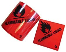 Liquido infiammabile – 150 etichette di avviso di pericolo Premium