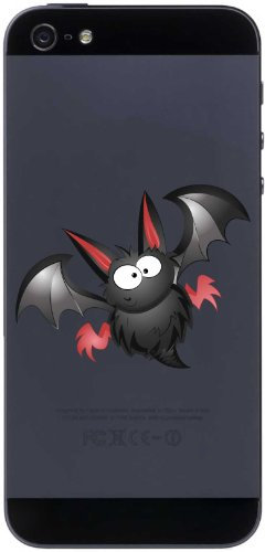 pinkelephant Handy-Aufkleber - Fledermaus 07 - bat - Handy Skin - 50 mm Aufkleber