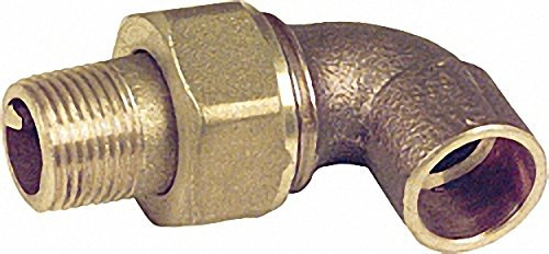 Rotguß-Lötfittings 4098g Winkelverschraubung 90° einerseits Aussengewinde konisch 15-R1-2''