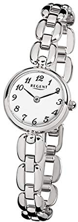 REGENT Edelstahl Damen Uhr F-802 Quarzuhr Armband Silber D1URF802 Quarzuhr Frau