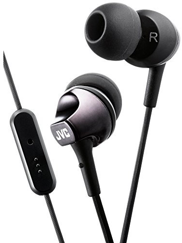 JVC Auricolari in-ear premium con microfono e telecomando – nero