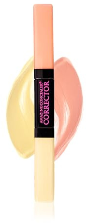 AmazingCosmetics Dual Color Corrector Concealer Makeup - Full Coverage for Dark Circles, Redness, Discoloration & Hyperpigmentation