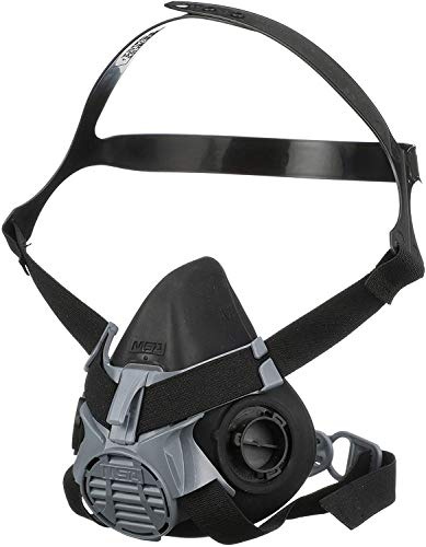 MSA 10102183 Advantage 420 Series Half-Mask Respirator - Size: Medium, Single Neckstrap, Twin-Port Reusable Gas Mask, MSA Advantage Cartridge Compatible