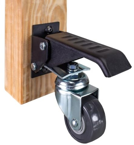 POWERTEC Juego de 4 ruedas de banco de trabajo con cargas de 400 libras, ruedas retráctiles de 2-1/2 pulgadas para bancos de trabajo, mesas, soportes y equipos (17000)