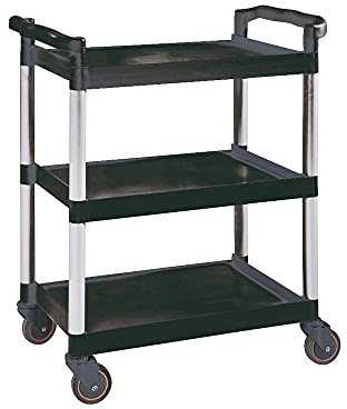 CARRO DE SERVICIO MULTIFUNCIONAL Q-CONNECT 3 ESTANTES DE POLIPROPILENO 830x420x970 MM