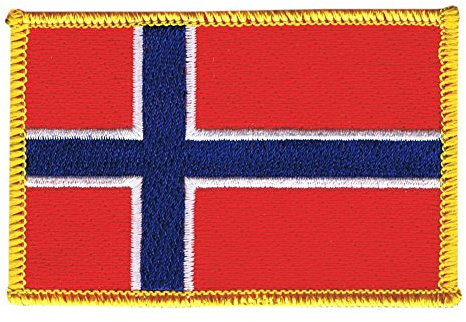 Flaggenfritze Flaggen Aufnäher Norwegen Fahne Patch + gratis Aufkleber