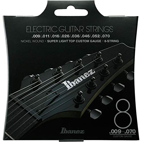 IBANEZ Saitensatz E-Gitarre Nickel Wound 8-Saiter - Super Light Top für long scale 9-70 (IEGS82)